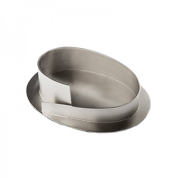 Kerzenteller oval 7x5 cm, Messing/Metall, silber