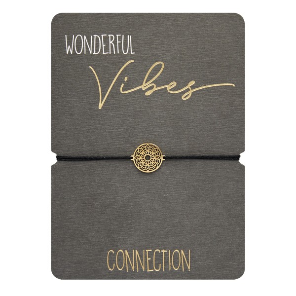 Armband "Wonderful Vibes" vergoldet Connection