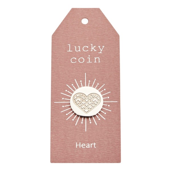 Glücksmünze / Einkaufswagenchip "lucky coin" Herz