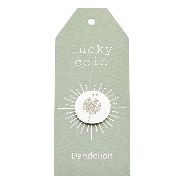 Glücksmünze / Einkaufswagenchip "lucky coin" Pusteblume
